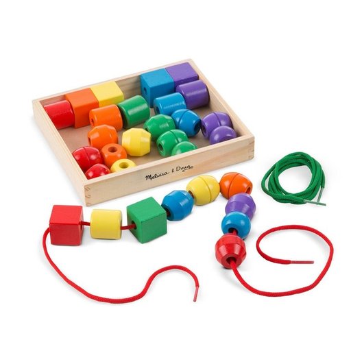 ميليسا آند دوغ مجموعة خرز ملون للتسليك Primary Lacing Beads Melissa & Doug Primary Lacing Beads