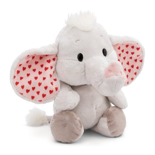 نيسي دمية فيل Love Elephant رمادي فاتح مقاس 32 سم بأطراف متدلية من مجموعة GREEN NICI Love Elephant Light Grey 32cm Dangling Green