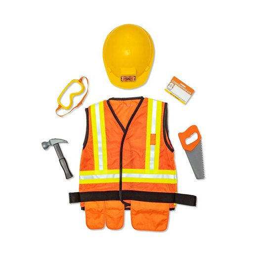 ميليسا آند دوغ مجموعة زي عامل بناء للعب الأدوار Melissa & Doug Construction Worker Role Play Costume Set