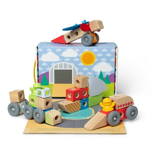 ميليسا آند دوغ مجموعة تركيب المركبات Blockables Melissa & Doug Blockables Vehicles Building Set
