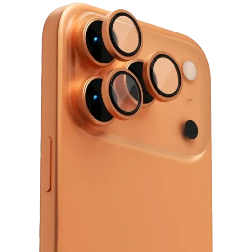 ليڤيلو LucentTrio واقي عدسات بتقنية مضادة للانعكاس AR لهاتف ايفون 17 Pro / Pro Max - برتقالي Levelo LucentTrio AR Lens Protector for iPhone 17 Pro / Pro Max - Orange