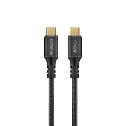 كابل شحن سريع بروميت PowerBolt240-1M من USB-C إلى USB-C بقدرة 240 واط وطول متر Promate PowerBolt240-1M 240W Super-Speed USB-C to USB-C Fast Charging Cable 1m