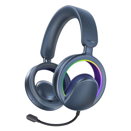 بروميت Novon سماعة لاسلكية بتصميم مفتوح وميكروفون قابل للفصل - أزرق Promate Novon High-Fidelity Open Ear Wireless Over-Ear Headphones with Detachable Mic