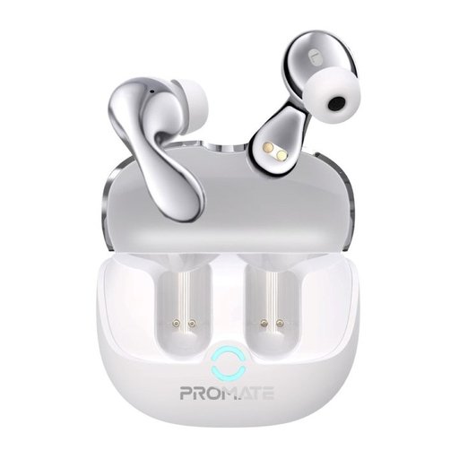 بروميت Baton سماعات TWS مع Hybrid ANC وIntelliTouch - أبيض Promate Baton High-Definition Hybrid ANC TWS Earbuds with IntelliTouch - White