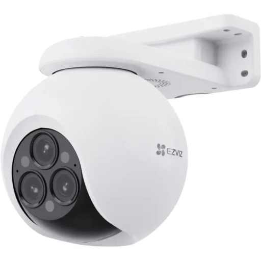 كاميرا EZVIZ H80f ثلاثية العدسات بدقة 4 ميجابكسل ×3 تعمل بالواي فاي مع حركة أفقية وعمودية EZVIZ H80f Multi Triple-Lens 2K+ (4MP x 3) Pan & Tilt Outdoor Wi-Fi Camera