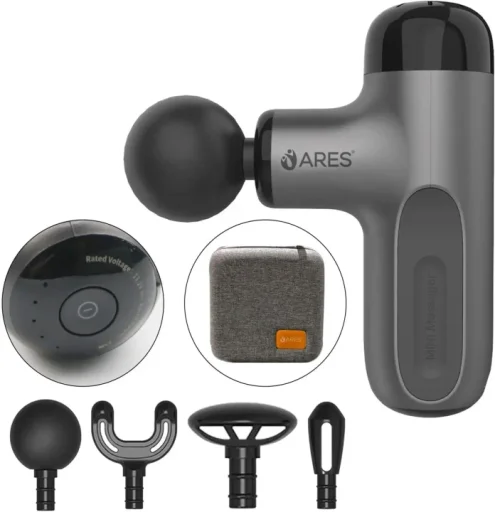 اريس iCute جهاز مساج بالمسدس – رمادي ARES iCute Gun Massager - Gray