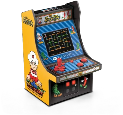 جهاز ألعاب ماي آركيد DGUNL‑3203 – ميني بلاير لعبة برجر تايم My Arcade DGUNL-3203 Burger Time Micro Player Retro Arcade Machine - 6 Inch