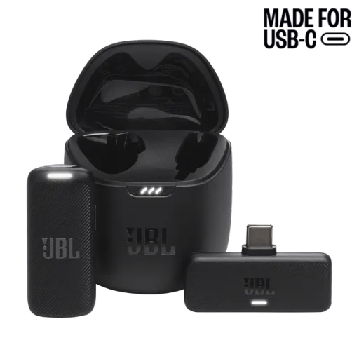 ميكروفون JBL Quantum Stream Wireless مع منفذ USB-C JBL Quantum Stream Wireless USB-C Wearable Microphone with Receiver - Black
