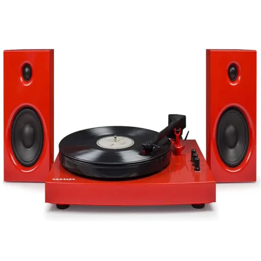 كروسلي T100 مشغل أسطوانات – أحمر Crosley T100 Turntable - Red