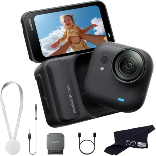 الحزمة القياسية لكاميرا إنستا 360 جو ألترا - اللون الأسود Insta360 GO Ultra Standard Bundle - Black