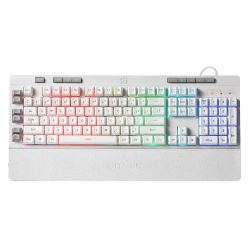 كيبورد ريدراغون K512W-RGB-1 أبيض Redragon Gaming Keyboard White K512W-RGB-1