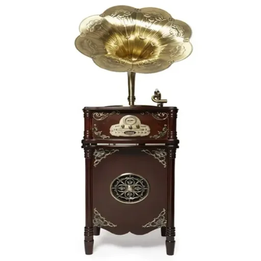 طقم جهاز جيراموفون وتشغيل أسطوانات "إم جي آي" (MJI J2013) مكون من 3 قطع MJI J2013 Gramophone Turntable 3 Pcs Set
