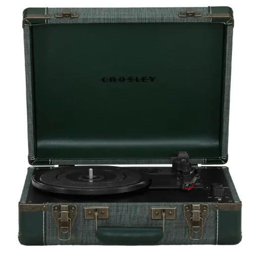 مشغل أسطوانات "كروسلي" ديلوكس التنفيذي مع خاصية إرسال البلوتوث - لون خشب الصنوبر Crosley Bluetooth Out Deluxe Executive Turntable - Pine