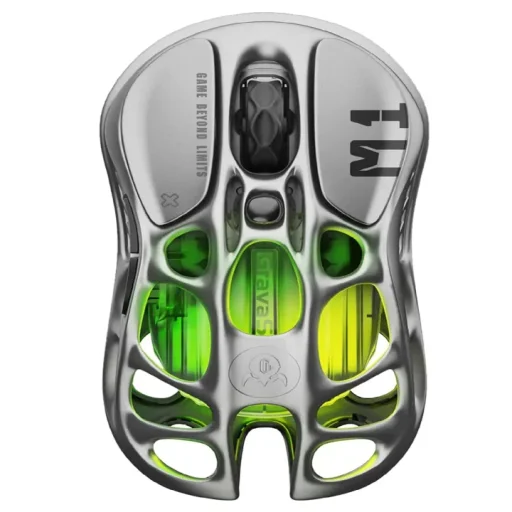 جرافاستار Mercury M1 Pro ماوس ألعاب - لون رمادي معدني GravaStar Mercury M1 Pro Gaming Mouse - Gunmetal Gray