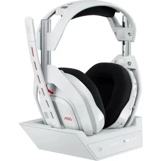 أسترو A50 لايت سبيد سماعة ألعاب لاسلكية - أبيض + قاعدة إرساء - أبيض Astro A50 LIGHTSPEED Wireless Gaming Headset White + Base Station White