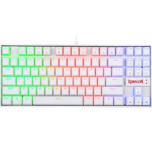 ريدراجون Kumara K552W لوحة مفاتيح ألعاب ميكانيكية سلكية RGB - أبيض Redragon Kumara K552W RGB Wired Mechanical Gaming Keyboard - White