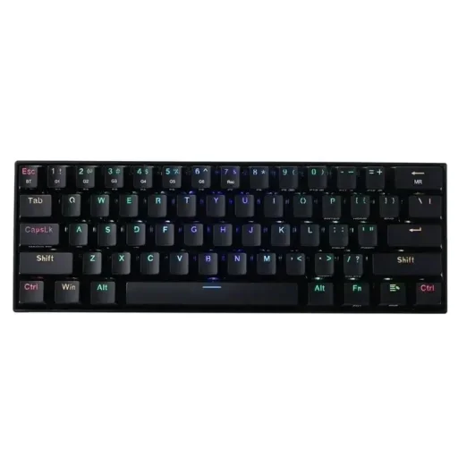 ريدراجون Draconic K530 Pro لوحة مفاتيح ألعاب ميكانيكية RGB بثلاثة أوضاع اتصال بنسبة 60% - بلاك / براون سويتش Redragon Draconic K530 Pro 60% Tri-Mode RGB Mechanical Gaming Keyboard - Black / Brown Switch