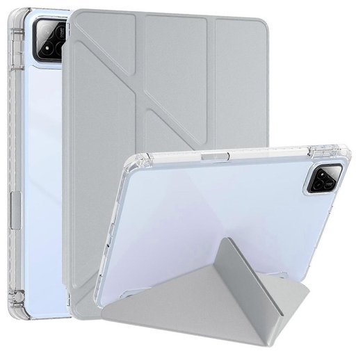 كفر دفتري ستاند ثلاثي ظهر شفاف مع مكان للقلم لجهاز Xiaomi Pad 7 - 7 Pro - Pad 8 11.2 inch Xiaomi Pad 7 Pro Pad 8 11.2 Inch