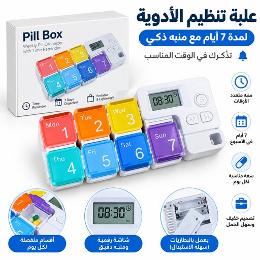 منظم ادوية الكتروني عالي الجودة High-quality electronic medication organizer