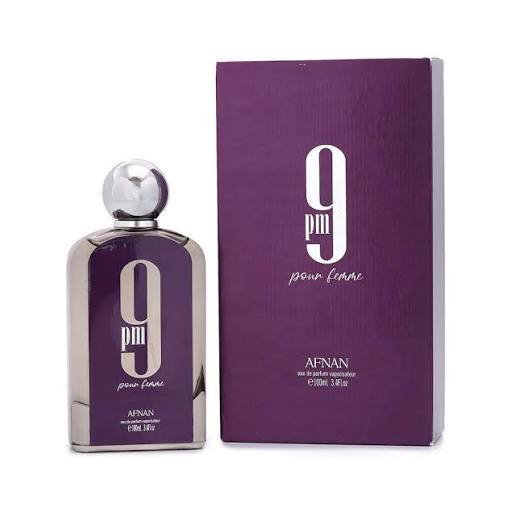 عطر افنان 9 Pm بور فيم او دو بارفيوم 100مل .Afnan 9 Pm Pour Femme Eau de Parfum 100ml
