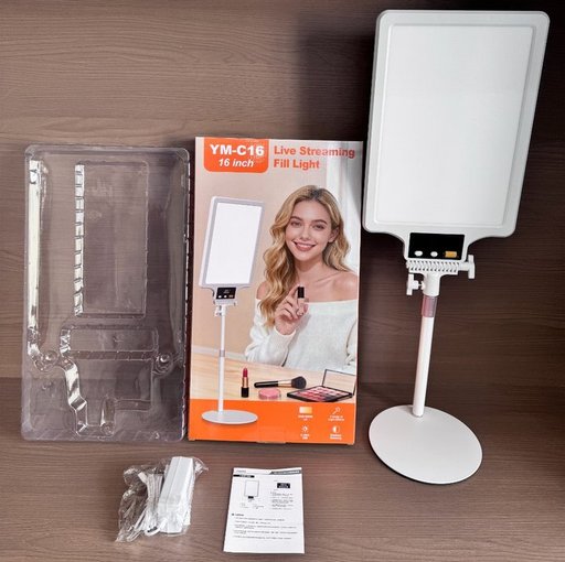 إضاءة تصوير LED YM-C16 قياس 16 إنش بقوة 15W مع ستاند أرضي - CRI 95+ وحرارة لون 2500-9900K YM-C16 LED Fill Light 16 Inch 15W