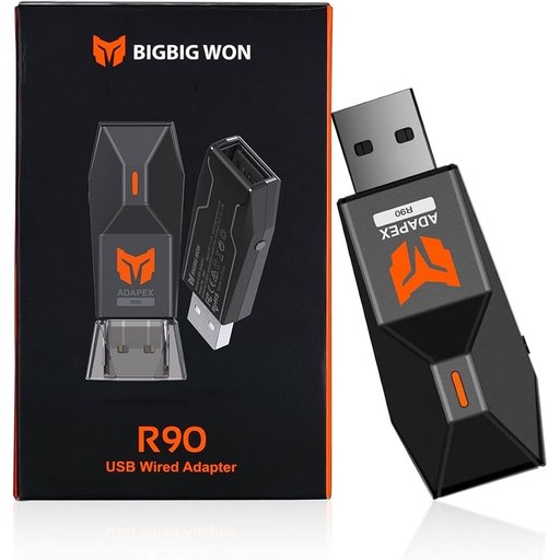 محول وحدة تحكم BIGBIG WON – لتشغيل وحدات تحكم Xbox Series X|S/One/Elite Series/PS5/PS4 على أجهزة الكمبيوتر أو منصات BIGBIG WON Controller Adapter, Xbox Series X|S/One/Elite Series/PS5/PS4/Switch on PC/Console, Turbo Wired Adapter - R90