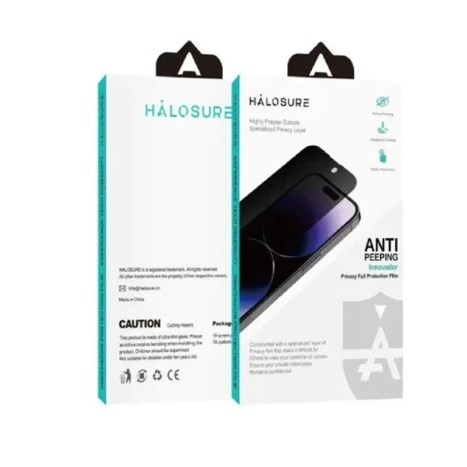 هالوشور Innovador Shield 2.5D واقي شاشة الخصوصية لآيفون 17 برو ماكس - بلاك إدج HALOSURE 2.5D Innovador Shield Privacy Screen Protector for iPhone 17 Pro Max - Black Edge