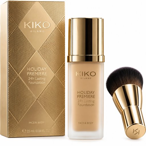 فاونديشن كيكو ميلانو هوليداي بريميير ثابت 24 ساعة للوجه والجسم KIKO Milano Holiday Premiere 24H Lasting Foundation – Face & Body