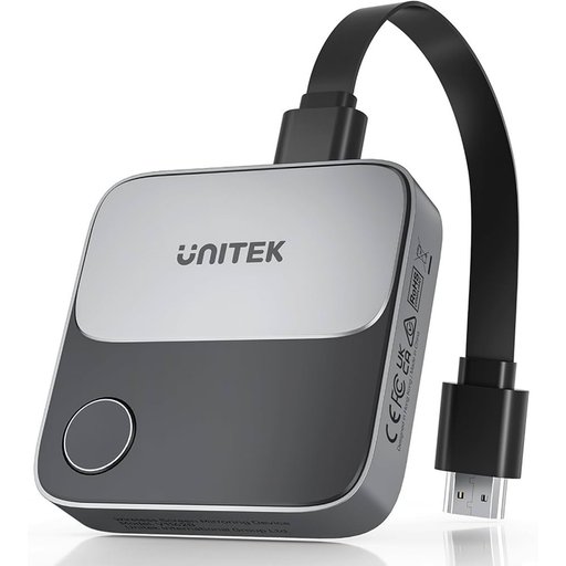 محول Unitek اللاسلكي لعرض محتوى HDMI، جهاز استقبال لعكس الشاشة، يدعم ترددي 2.4 جيجاهرتز/5 جيجاهرتز، وبث بدقة 4K على التلفاز Unitek Wireless Hdmi Display Dongle Adapter, Screen Mirroring Receiver, 2.4G/5G, 4K Casting Device for TV
