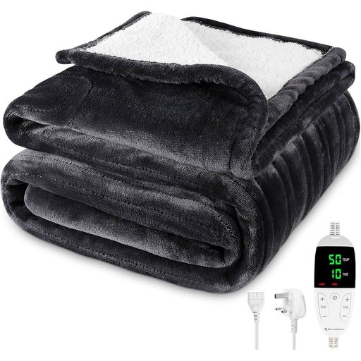 بطانية كهربائية حرارية (Heated Blanket) MYCARBON Soft Sherpa Flannel Electric Heated Blanket