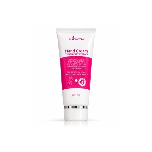 مرطب ومبيض لليدين بتركيز الفراولة من دكتور أورغانو للجنسين Dr Organo Hand Cream Strawberry Extract For Unisex