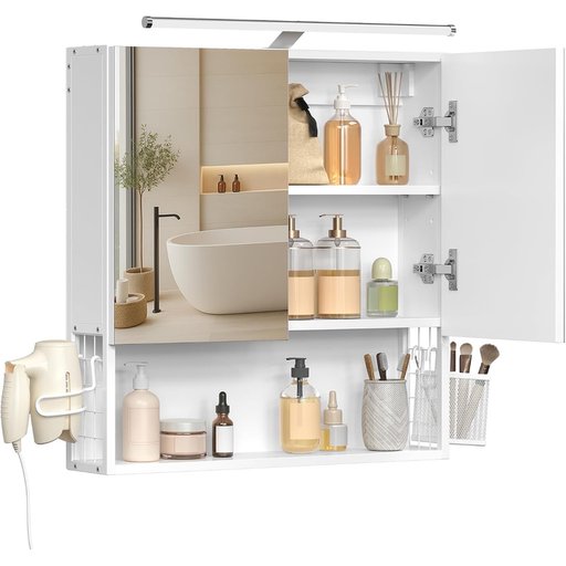 خزانة الحمام والمكياج الجدارية الفاخرة Bathroom Mirror Cabinet
