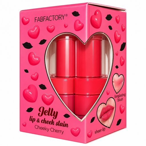 فاب فاكتوري جيلي للشفاه والخدود – درجة تشيكي تشيري (الكرزي) FAB FACTORY Jelly Lip & Cheek Stain – Cheeky Cherry