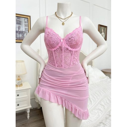 بيبي دول شيفون Babydoll Lingerie Set
