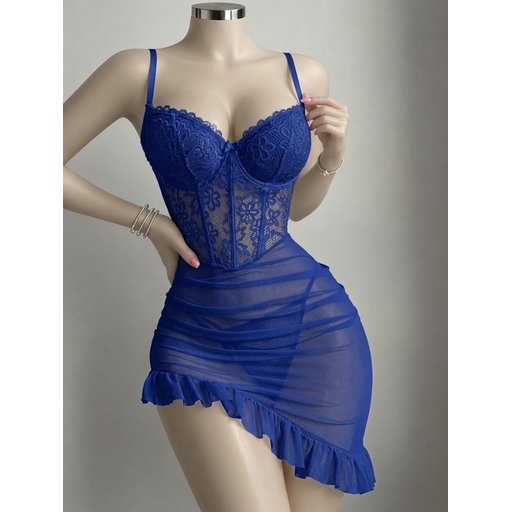 بيبي دول شيفون Babydoll Lingerie Set