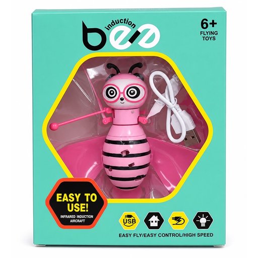 النحلة الطائرة التفاعلية بالاستشعار بالأشعة تحت الحمراء مع شاحن USB Induction Bee Infrared Induction Flying Toy with USB Charger