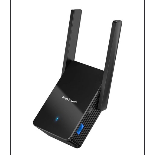 مقوي وموسع نطاق شبكة WiFi 6 AX3000 من BrosTrend، مزود بمنفذ Gigabit وتقنية OFDMA BrosTrend WiFi 6 AX3000 WiFi Booster Range Extender with Gigabit Port OFDMA