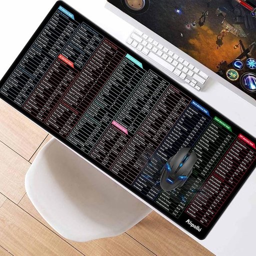 لوحة ماوس كبيرة مزودة باختصارات برنامج Excel، لوحة مكتبية ممتدة ذات حواف محاكة، بمقاس 35.4 × 15.7 بوصة Large Excel Shortcut Mouse Pad, Extended Office Mousepad with Stitched Edges 35.4x15.7inches,