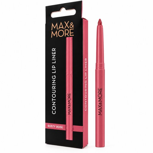 تحديد وكونتور الشفاه من ماكس آند مور – درجة روزي روز (Rusty Rose) MAX & MORE Contouring Lip Liner – Rusty Rose