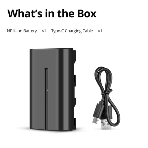 NP-F970/NP-F750/NP-F550 Lithium Battery with USB Charging Cable NP-F970/NP-F750/NP-F550 Lithium Battery with USB Charging Cable