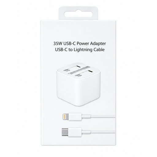 شاحن ايفون بي دي لايتنك 35 واط 35W USB-C Power Adapter USB-C to Lightning Cable