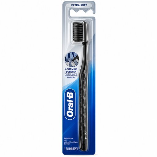 فرشاة أسنان أورال بي برو بالفحم النشط فائقة النعومة لتنظيف لطيف وعميق Soft Toothbrush