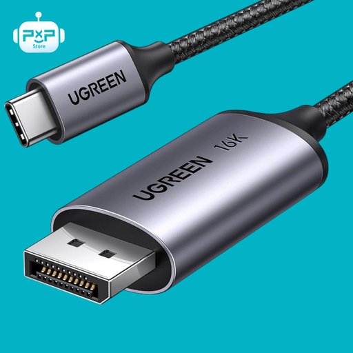 كيبل يوغرين USB-C إلى ديسبلاي بورت 16K بمعدل 60Hz UGREEN USB-C to DisplayPort Cable 16K 60Hz