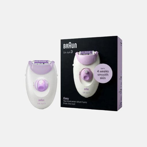 ماكنة إزالة الشعر براون سيلك أبيل 3 لبشرة ناعمة تدوم أسابيع Braun Silk-épil 3 epilator for smooth skin that lasts for weeks