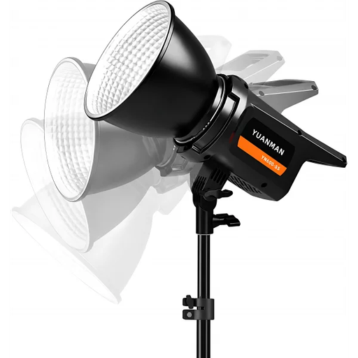 طقم إضاءة استوديو Yuanman BT-YM-S600 بقوة 100W COB LED مع سوفت بوكس فانوس 65 سم وستاند 2.8 متر - 5600K CRI 95 بقاعدة Bowens Yuanman BT-YM-S600 COB Light 100W