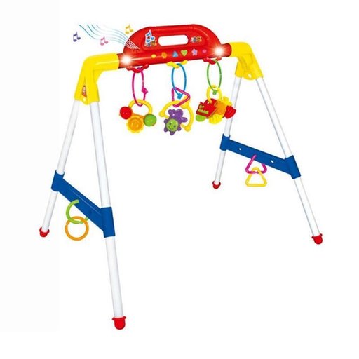 قاعدة ألعاب أطفال موسيقية مع أخشاش معلقة ومؤثرات ضوئية Musical Baby Gym & Activity Play Center with Hanging Rattles and Lights