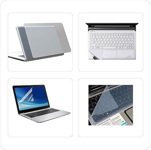 مجموعة حماية لابتوب 3 في 1 من – غلاف شفاف للابتوب + غلاف لوحة مفاتيح + واقي شاشة 15.6 إنش Laptop Cleaning Kit 3 in 1 - Transparent Laptop Cover + Keyboard Protector + 15.6" Screen Guard مجموعة حماية لابتوب 3 في 1 من – غلاف شفاف للابتوب + غلاف لوحة مفاتيح 