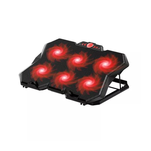 قاعدة تبريد للاب توب ميكوسو NCP-786 بـ 6 مروح تدعم شاشات 12 إلى 19 إنش - إضاءة ملونة (Cool Colorful Lamp Effect) - محرك قوي وهادئ جداً Mikuso NCP-786 Cooling Pad for 12"-19" Laptops - 6 Cooling Fans - Cool Colorful Lamp Effect - Strong Core & Super Silent
