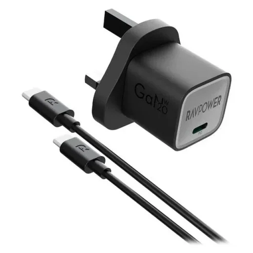 RAVPower RP-PC1057 2-In-1 20W Wall Charger With USB-C To USB-C Cable RAVPower RP-PC1057 2-In-1 20W Wall Charger With USB-C To USB-C Cable