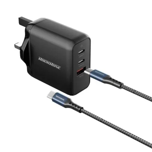 Rockrose RRTCC32UK 65W PD Quick Charger With USB-C Cable Rockrose RRTCC32UK 65W PD Quick Charger With USB-C Cable